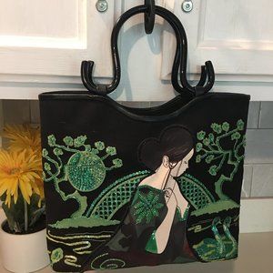 Isabella Fiore Exotic Japanese Geisha Tote